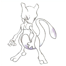 Artwork Mewtwo Ken Sugimori