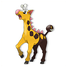 Artwork Girafarig Ken Sugimori