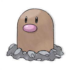 Artwork Diglett Ken Sugimori