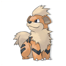 Artwork Growlithe Ken Sugimori