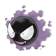 Artwork Gastly Ken Sugimori