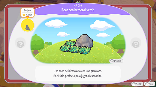 Roca con herbazal verde