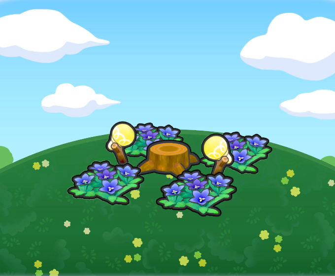 Escenario con toc�n y flores