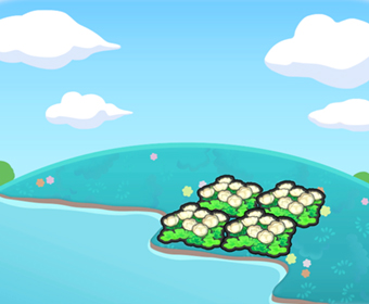 Lecho de flores esponjoso ribere�o