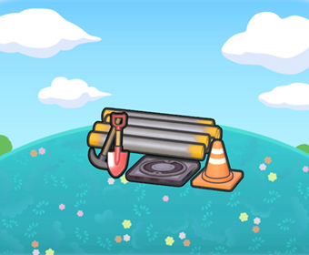 Tapa de alcantarilla en obras